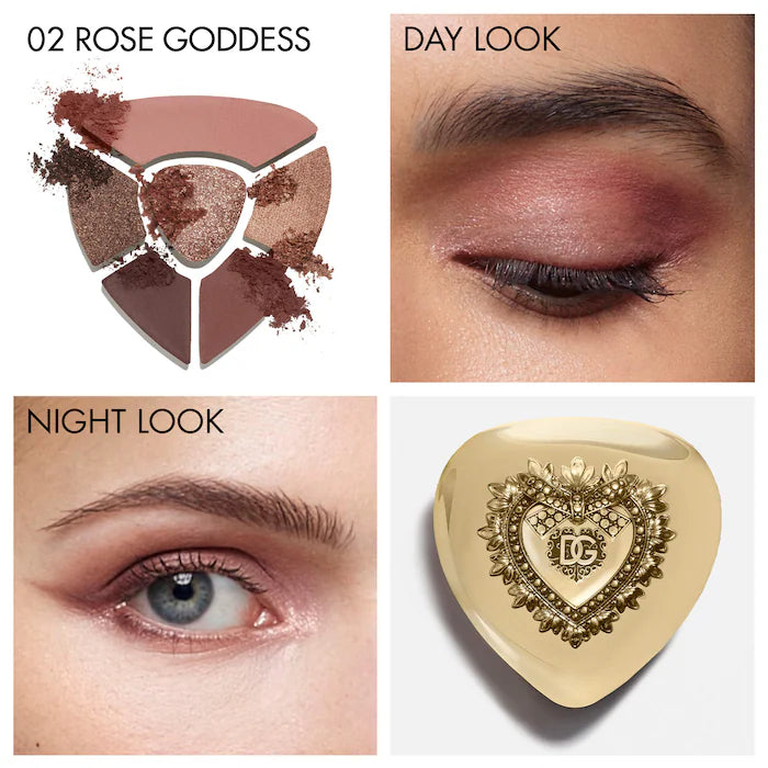 Dolce&Gabbana Ever Icon Eye Palette Longwear Multi-Finish color 02 Rose Goddess - Sophisticated Pinks