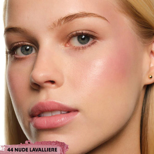 Yves Saint Laurent Make Me Blush 24H Buildable Powder Blush Color 44 Nude Lavalliere - iconic dusty pink satin
