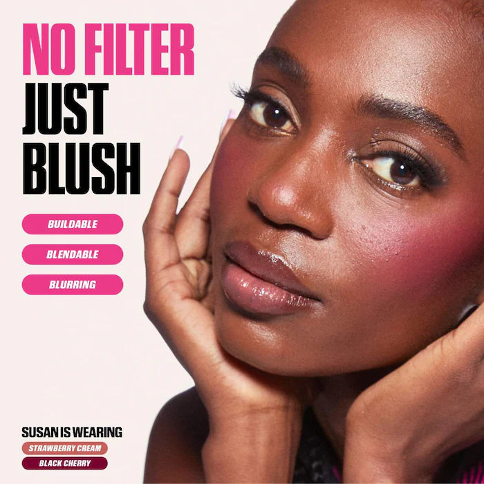 Huda Beauty Mini Baby Blush Duo Set Color: Strawberry Cream and Black Cherry