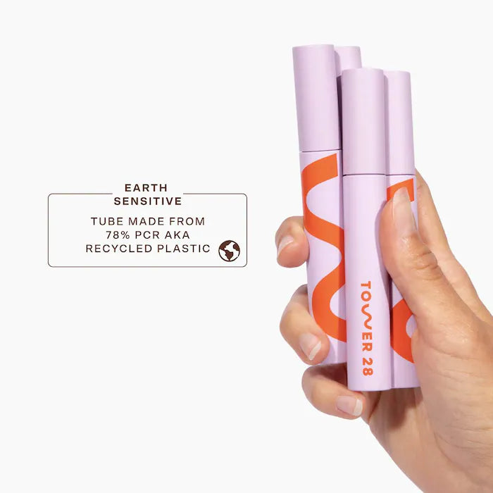 Tower 28 Beauty
MakeWaves Lengthening + Volumizing Mascara color café