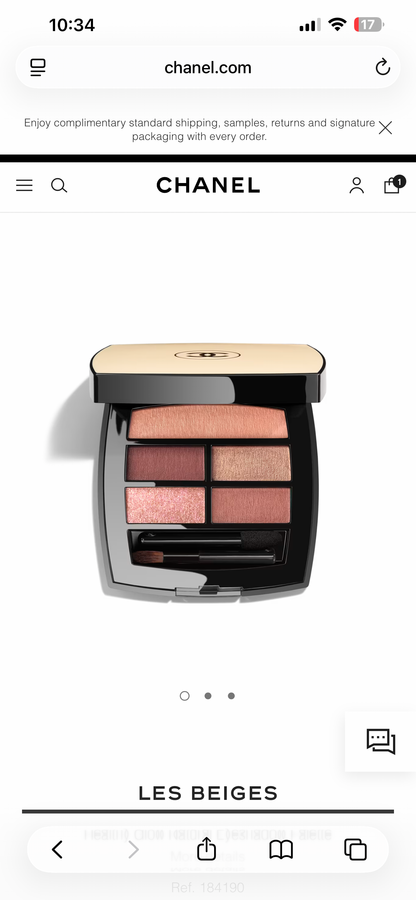 Chanel LES BEIGES Healthy Glow Natural paleta de sombras tono tender