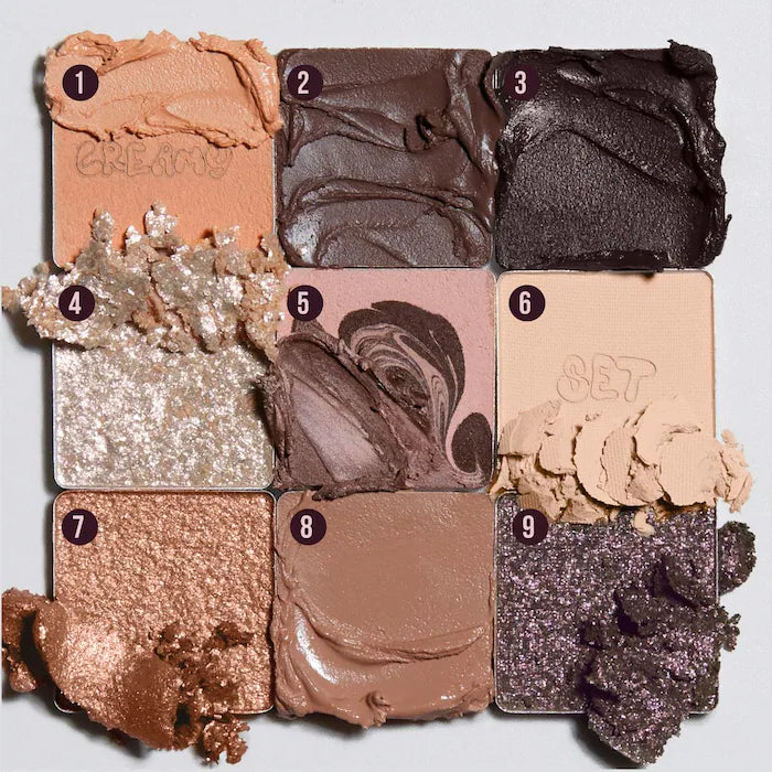 Huda Beauty Creamy Obsessions Eyeshadow Palette tono neutral brown