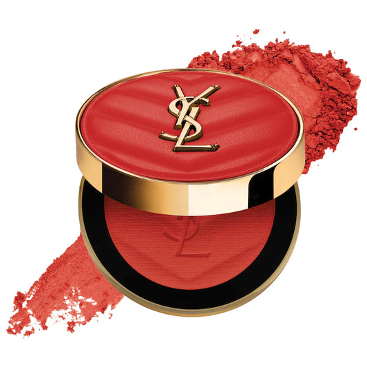 Yves Saint Laurent  Make Me Blush 24H Buildable Powder Blush Color: 15 Chili Crush - sun-kissed red matte