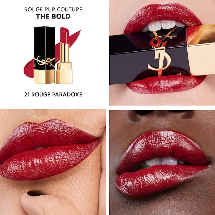 Yves Saint Laurent The Bold High Pigment Lipstick Color: 21 Rouge Paradoxe - blue red