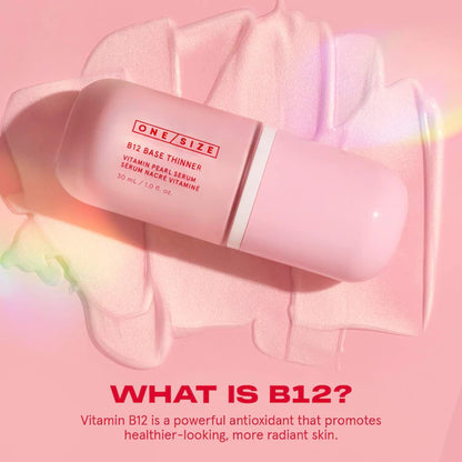 One size B12 Base Thinner Luminous Vitamin Pearl Boosting Serum Color: Pearlescent Pink