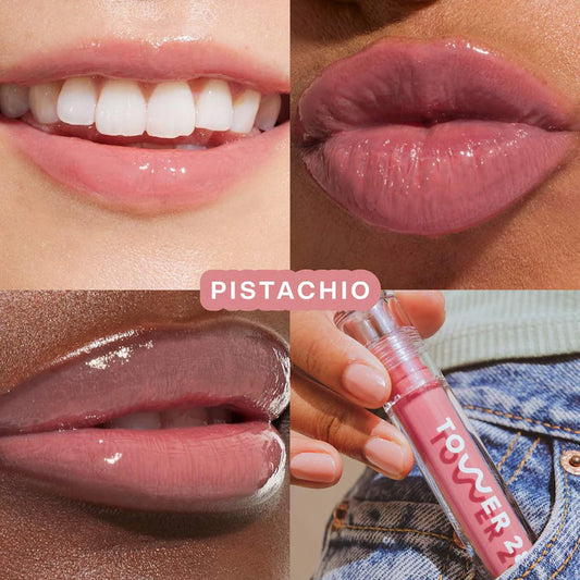 Tower 28 Beauty ShineOn Jelly Lip Gloss tono Pistachio