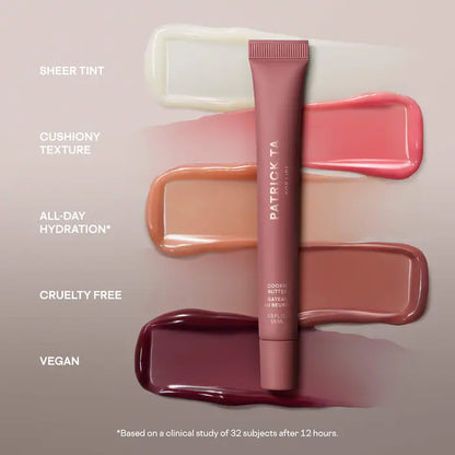 Patrick Ta Major Moisture Smoothing and Hydrating Tinted Lip Balm with Vitamin E tono Espresso