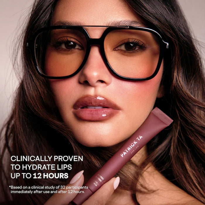 Patrick Ta Major Moisture Smoothing and Hydrating Tinted Lip Balm with Vitamin E tono Espresso