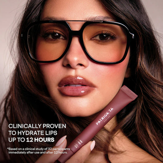 Patrick Ta Major Moisture Smoothing and Hydrating Tinted Lip Balm with Vitamin E tono Espresso