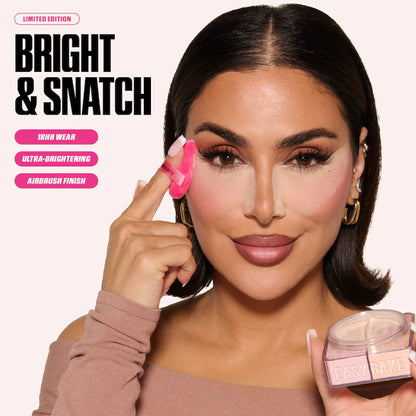 Huda Beauty Easy Bake Loose Powder Brightening + Correcting Duo tono cherry peach