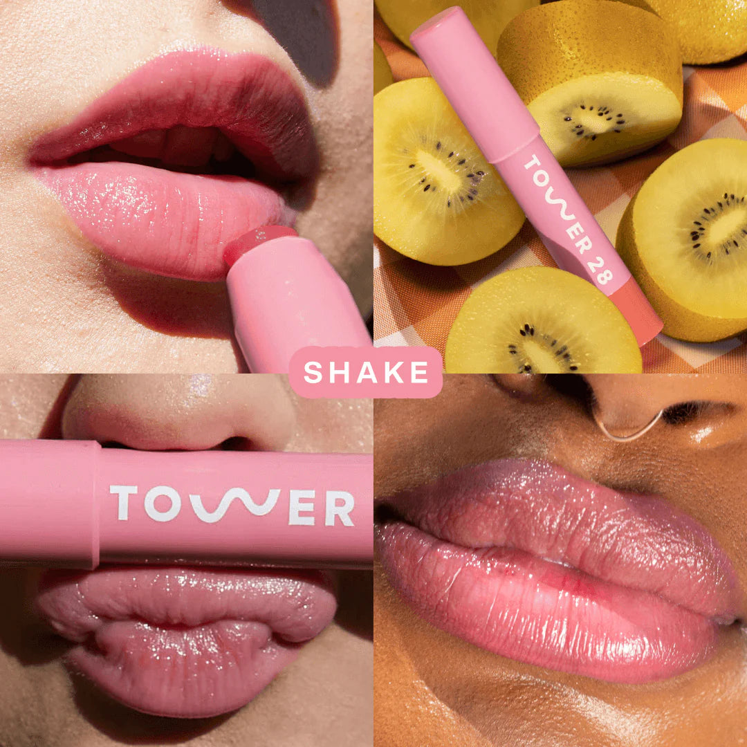 Tower 28 JuiceBalm Lip Balm tono shake – Bálsamo Labial Hidratante y Revitalizante