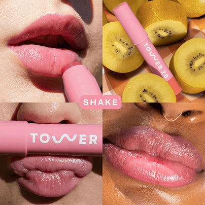 Tower 28 JuiceBalm Lip Balm tono shake – Bálsamo Labial Hidratante y Revitalizante