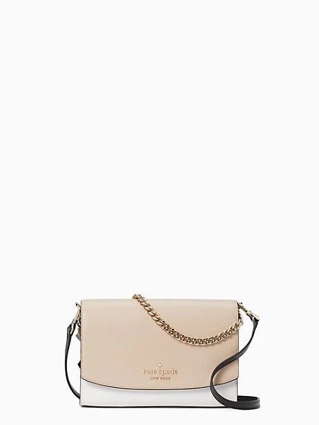 Kate Spade Carson Convertible Crossbody en Warm Beige Multi.