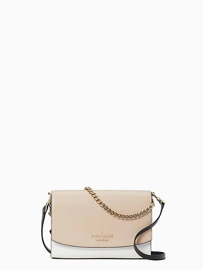 Kate Spade Carson Convertible Crossbody en Warm Beige Multi.
