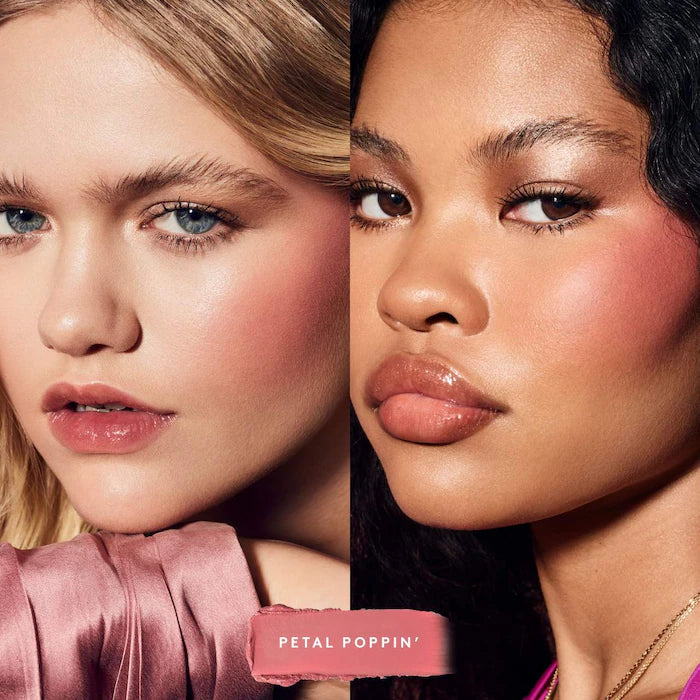 Fenty Beauty Cheeks Suede Waterproof Powder Blush Color: Petal Poppin' - baby pink