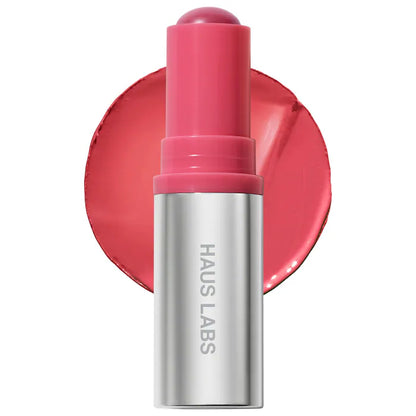 Haus Labs Color Fuse Longwear Hydrating Glassy Lip + Cheek Blush Balm Stick tono Glassy Rosette - rose