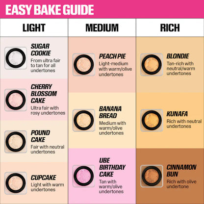 Huda Beauty Easy Bake Blurring Loose Baking & Setting Powder tono Sugar Cookie