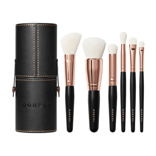 Morphe Set de Brochas de Maquillaje Travel 6 Piezas con Estuche