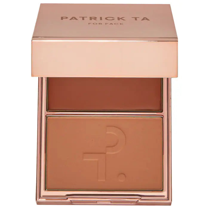 Patrick Ta Major Headlines Double-Take Crème & Powder Blush Duo tono She's So LA - bronzed nude