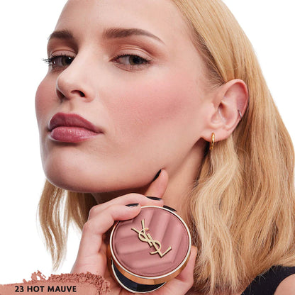 Yves Saint Laurent  Make Me Blush 24H Buildable Powder Blush 23 Hot Mauve - warm rosey taupe matte