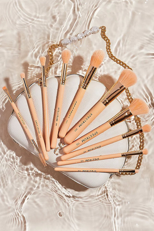 Spectrum Glam Clam 10 Piece Brush Set in Bag