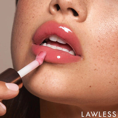 LAWLESS Forget The Filler Lip Plumper Line Smoothing Gloss Color: Velvet - rosy mauve with plummy undertones