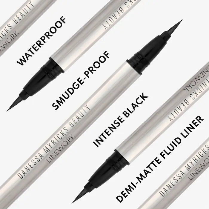 Danessa Myricks Beauty Linework Paintbrush Fluid Liquid Eyeliner