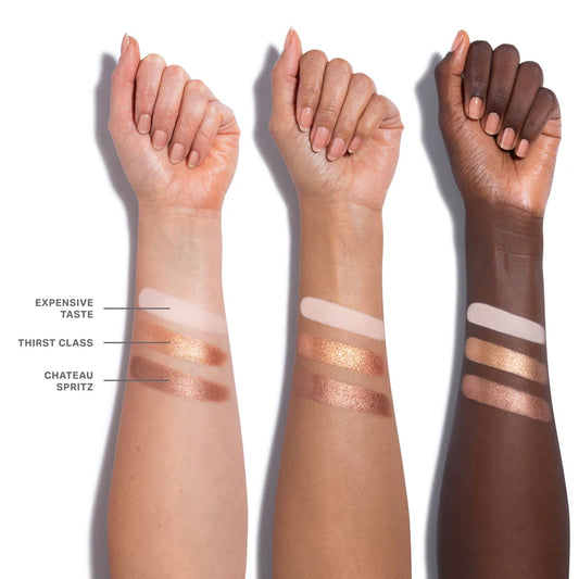 Morphe dazzling metallics eyeshadow trio tono Champagne On Tap