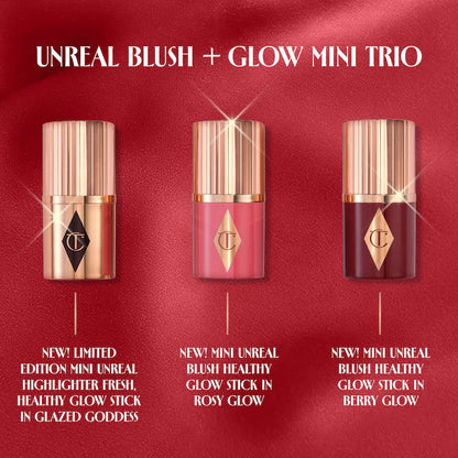 Charlotte Tilbury 
Mini Unreal Blush + Glow Trio