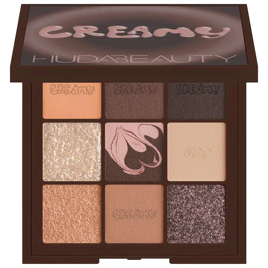 Huda Beauty Creamy Obsessions Eyeshadow Palette tono neutral brown