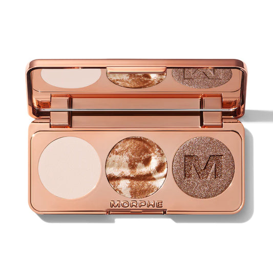 Morphe dazzling metallics eyeshadow trio tono Champagne On Tap
