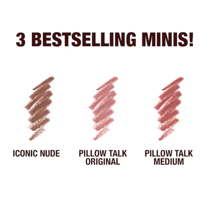 Charlotte Tilbury 
Mini Iconic Lip Cheat Lip Liner trio tonos que incluye Iconic pillow talk y pillow talk medium 