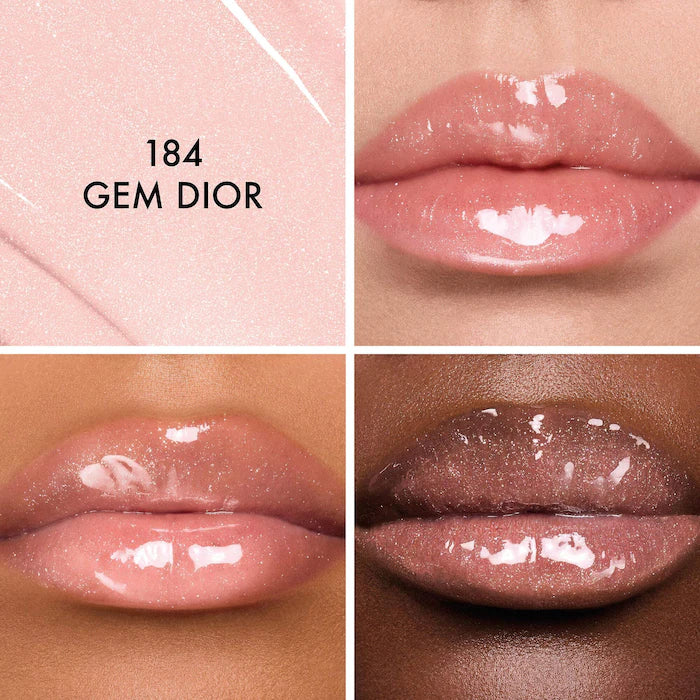 Dior Addict Glass Lipstick Ultra-Shine Hydrating Lip Gloss Stick tono 184 Gem Dior 