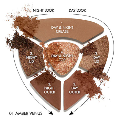 Dolce&Gabbana Ever Icon Eye Palette Longwear Multi-Finish Color: 01 Amber Venus - Iconic Browns