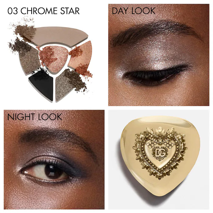 Dolce&Gabbana 
Ever Icon Eye Palette Longwear Multi-Finish Eyeshadow Palette tono 03 Chrome Star - Sleek Grays