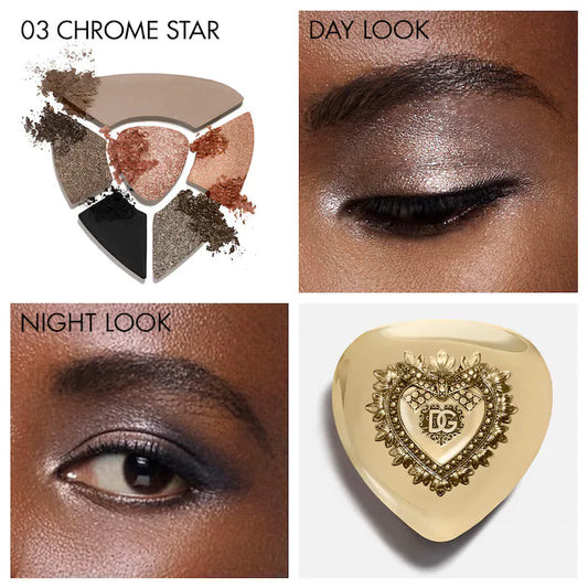 Dolce&Gabbana 
Ever Icon Eye Palette Longwear Multi-Finish Eyeshadow Palette tono 03 Chrome Star - Sleek Grays