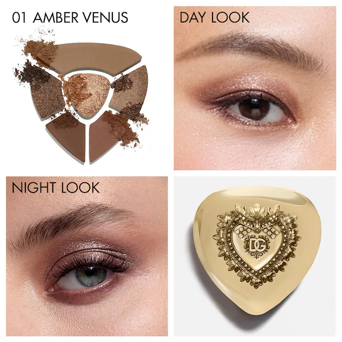 Dolce&Gabbana Ever Icon Eye Palette Longwear Multi-Finish Color: 01 Amber Venus - Iconic Browns