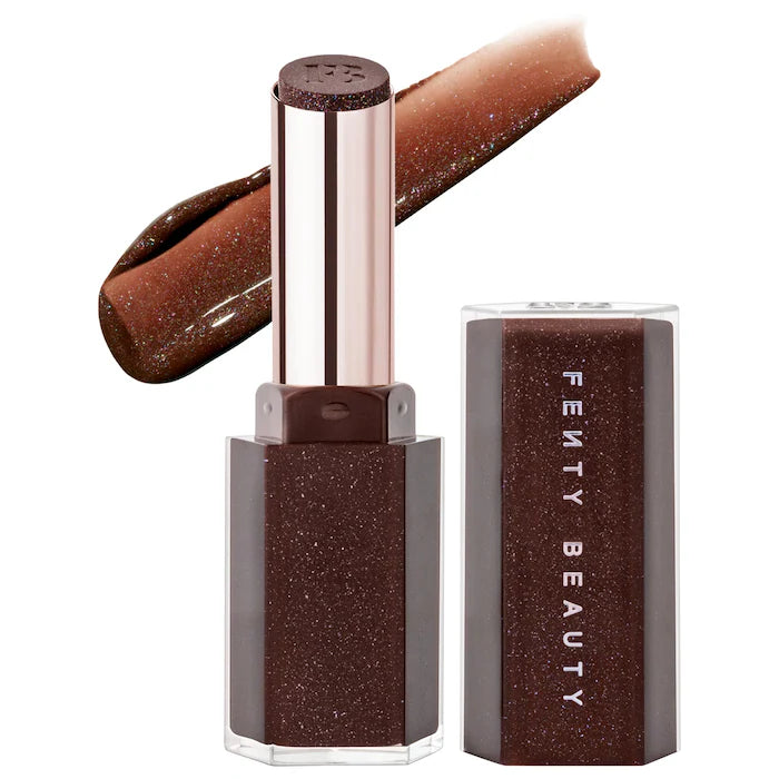 Fenty Beauty Gloss Bomb Stix High-Shine Gloss Stick tono Hot Chocolit N5- shimmering rich brown