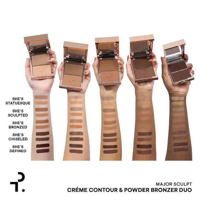 PATRICK TA 
Major Sculpt Crème Contour & Powder Bronzer Duo She's Bronzed - medium with warm undertone