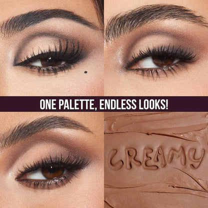 Huda Beauty Creamy Obsessions Eyeshadow Palette tono neutral brown
