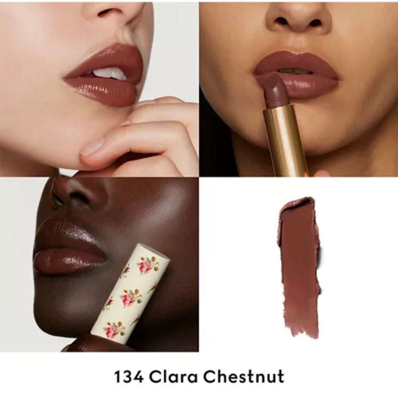 Gucci Rouge à Lèvres Voile Lipstick tono clara chestnut 134
