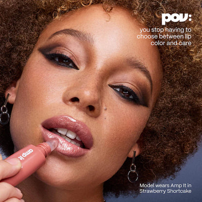 point of view. amp it amplifying high-shine smoothing lip balm ampoule tono cannoli