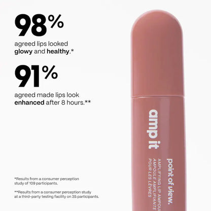 point of view. amp it amplifying high-shine smoothing lip balm ampoule tono cannoli