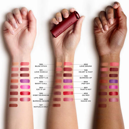 Marc Jacobs Beauty 
Heart On Long-Lasting Soft Shine Lipstick Tonos