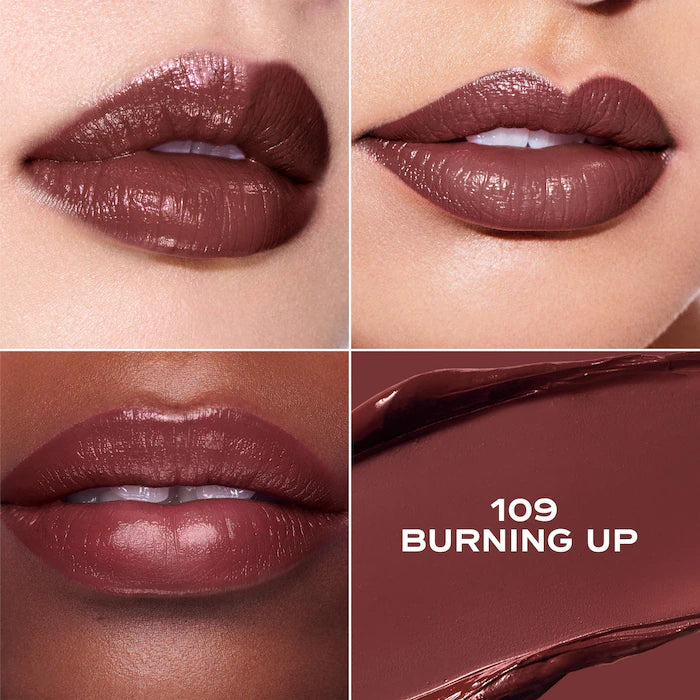 Heart On Long-Lasting Soft Shine Lipstick tono 109 Burning Up  deep dark brown