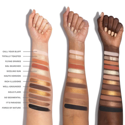 Morphe chromaplus 12-pan palette tono flickering sands