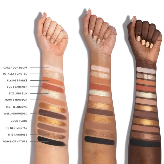 Morphe chromaplus 12-pan palette tono flickering sands