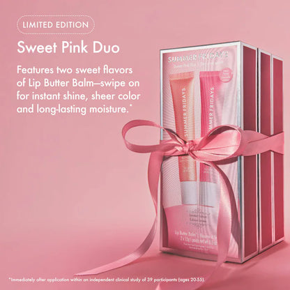 Summer Fridays Sweet Pink Duo incluye Birthday Cake + Strawberry Soft Serve Lip Butter Balm